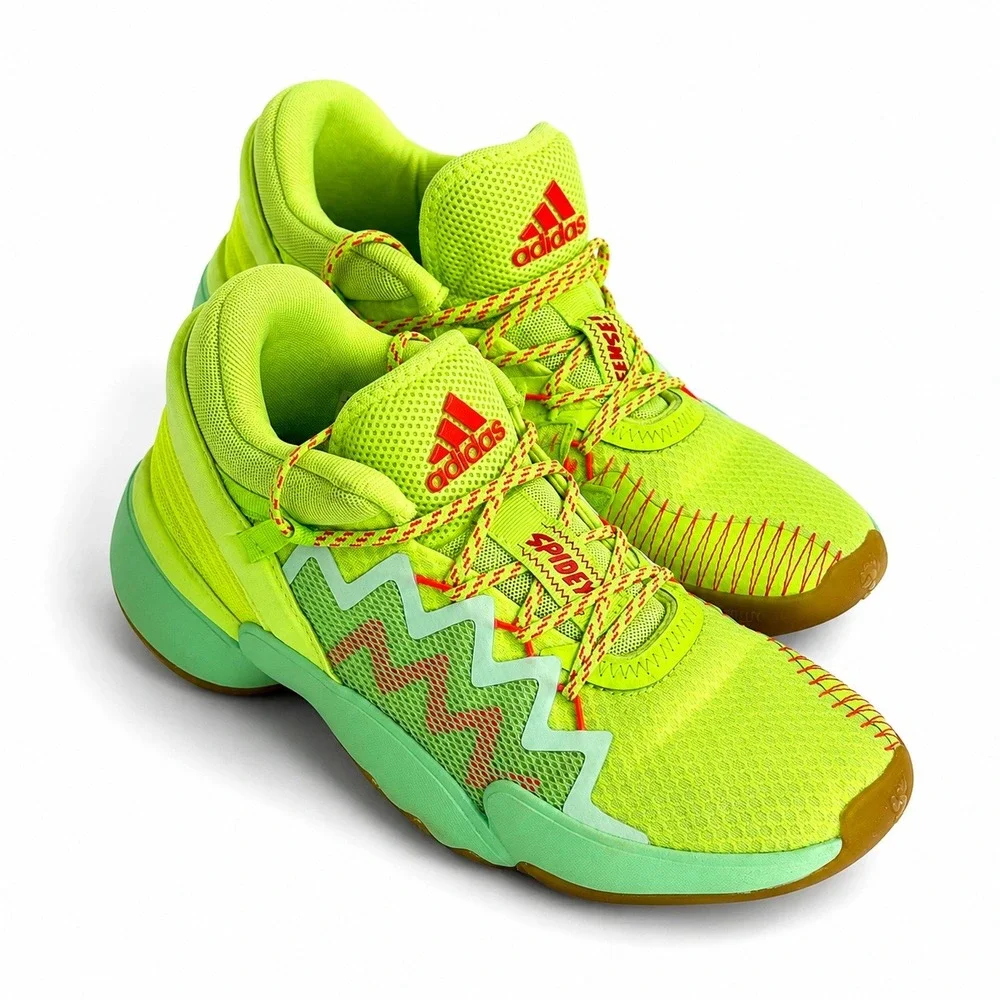adidas D.O.N. Issue 2 Marvel Spida Sense Basketball Shoes Green 6Y Spider-Man
